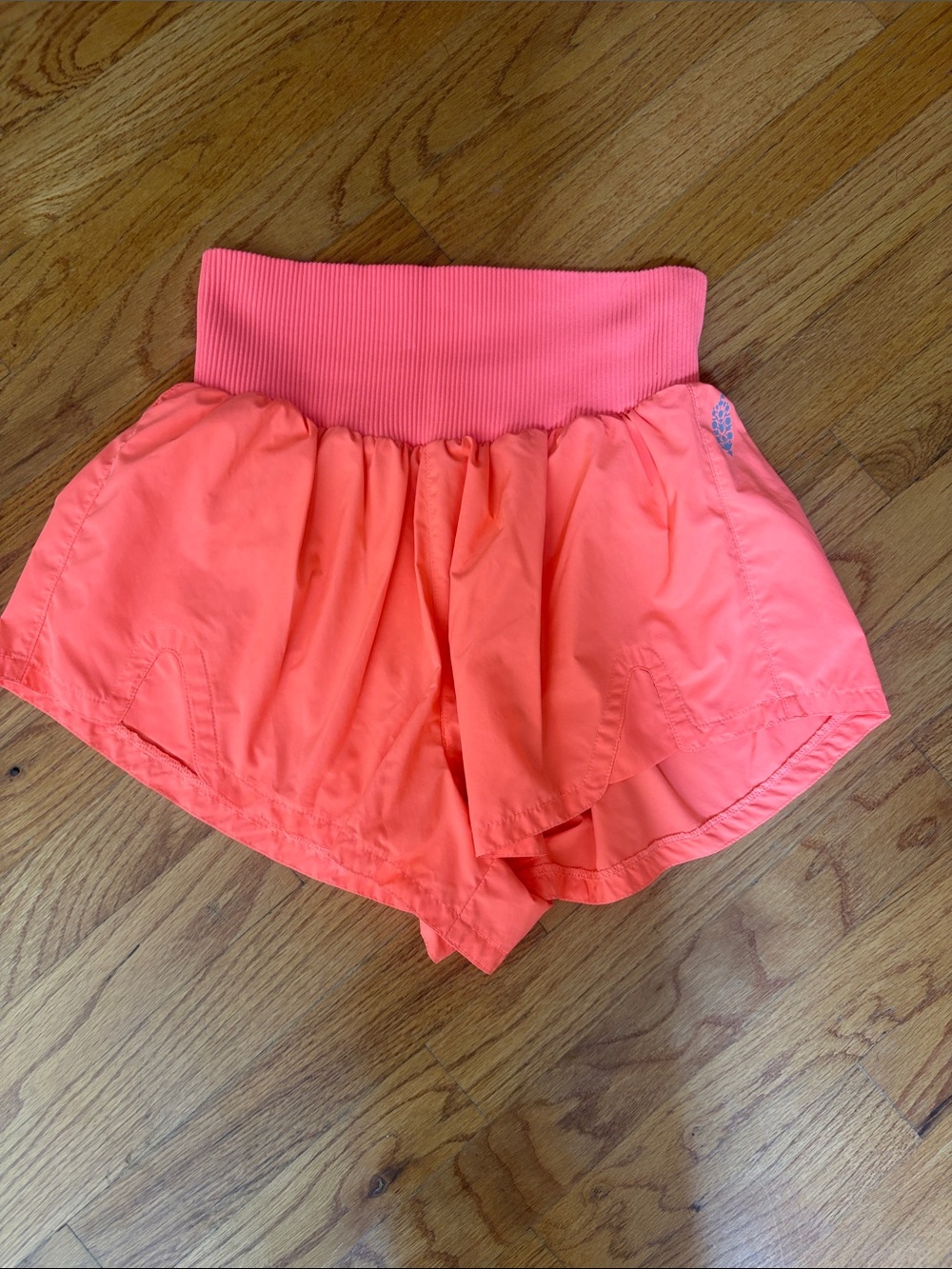 Free People Coral-Peach Athletic Shorts